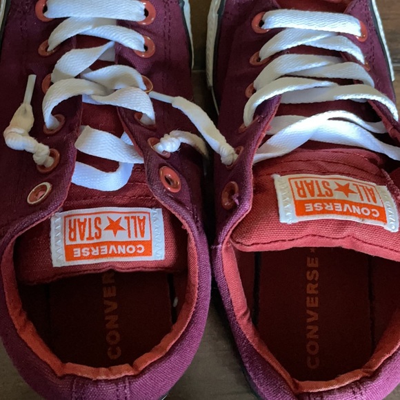 Converse canvas maroon and orange size 5 - Picture 6 of 7